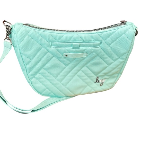 NWT Lug harmony matte mint green VL crossbody messenger bag detachable strap - Picture 6 of 14